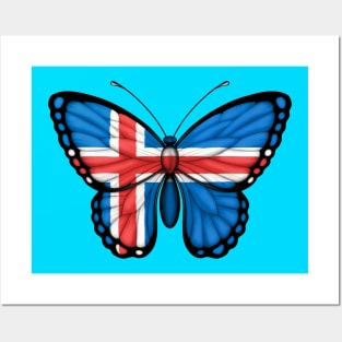 Icelandic Flag Butterfly Posters and Art